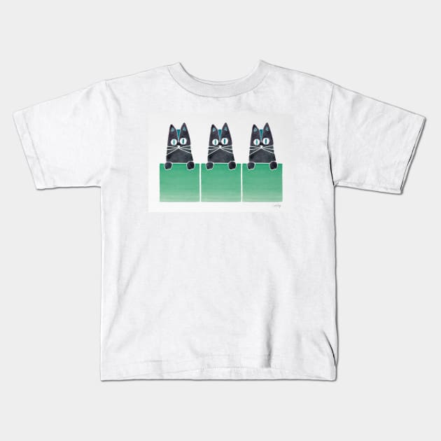 Cats in boxes Kids T-Shirt by CatCoq